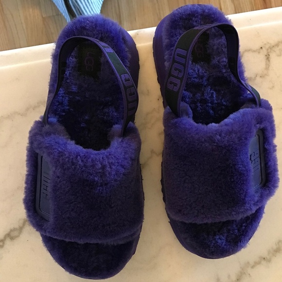 UGG PURPLE PLATFORM DISCO SLIDES - Picture 7 of 11
